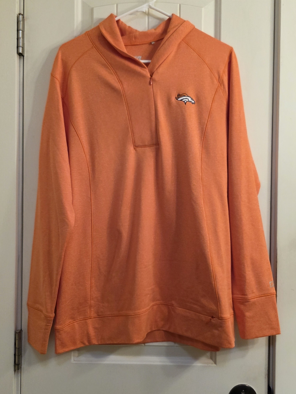 Cutter & Buck Orange Hooded Pullover with Team Logo